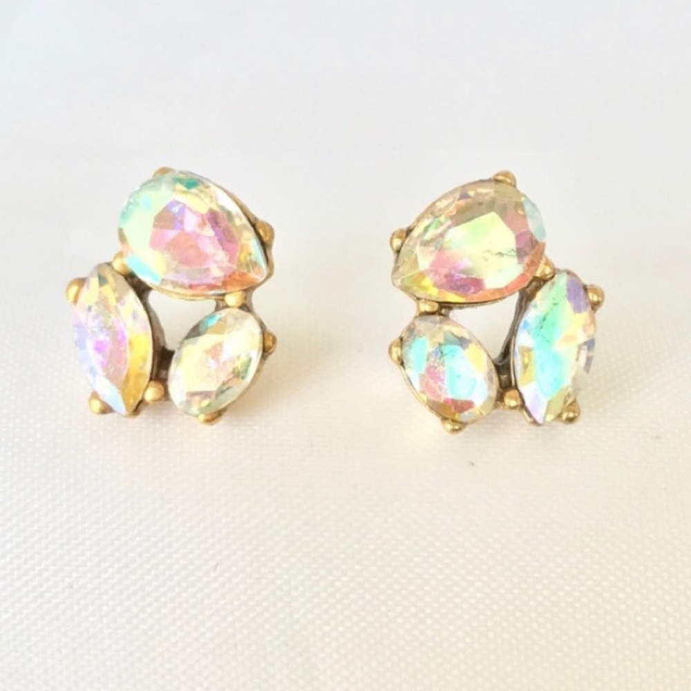 J.Crew Iridescent Crystal Stud Earrings - Picture 2 of 3